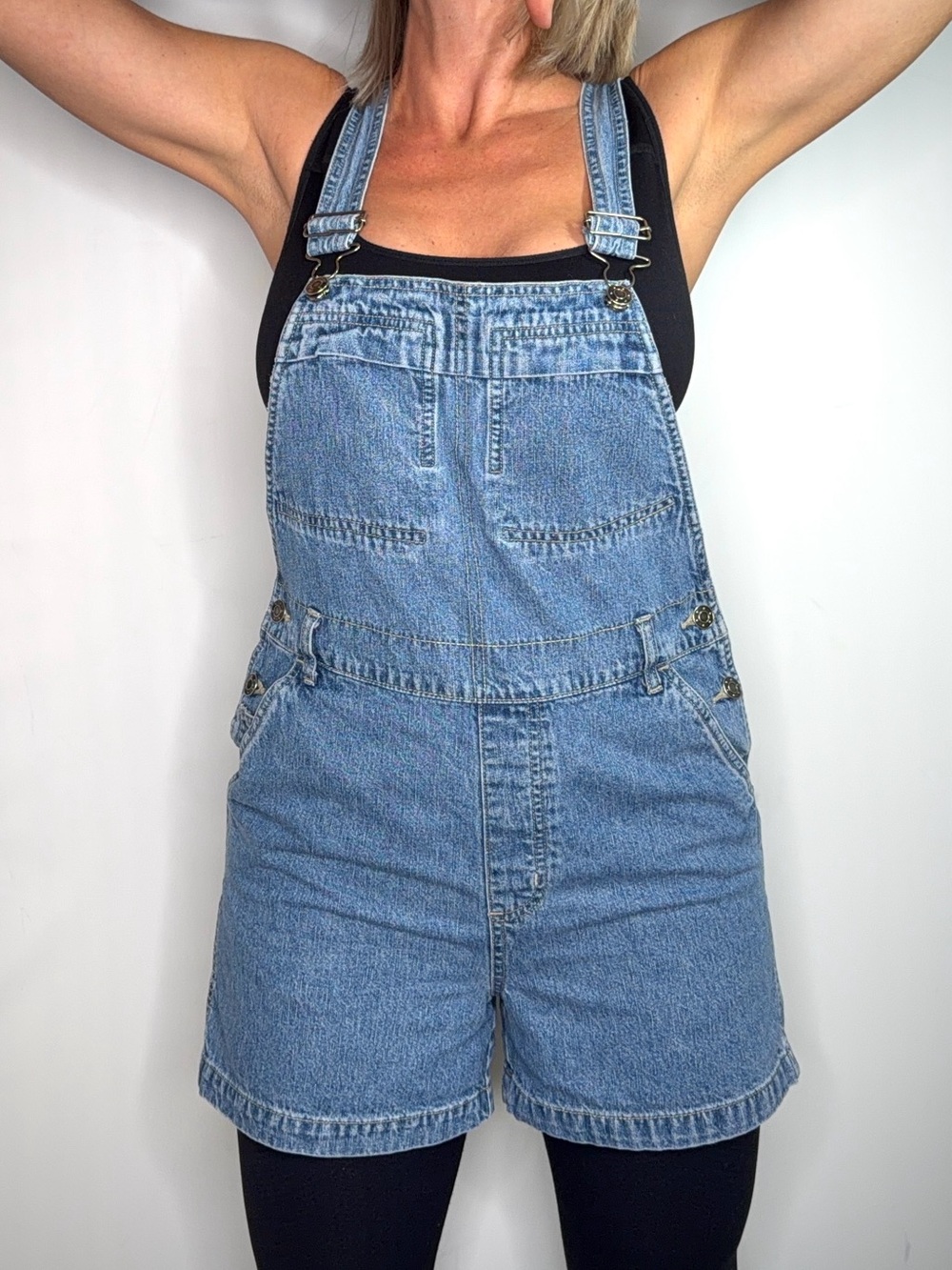 Vintage, xhilaration. Brand, Classic Denim Short Overalls - Light Blue